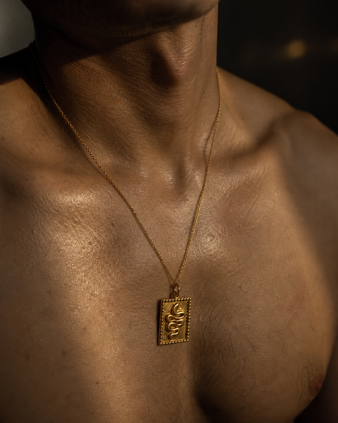 Serpent Tag Necklace