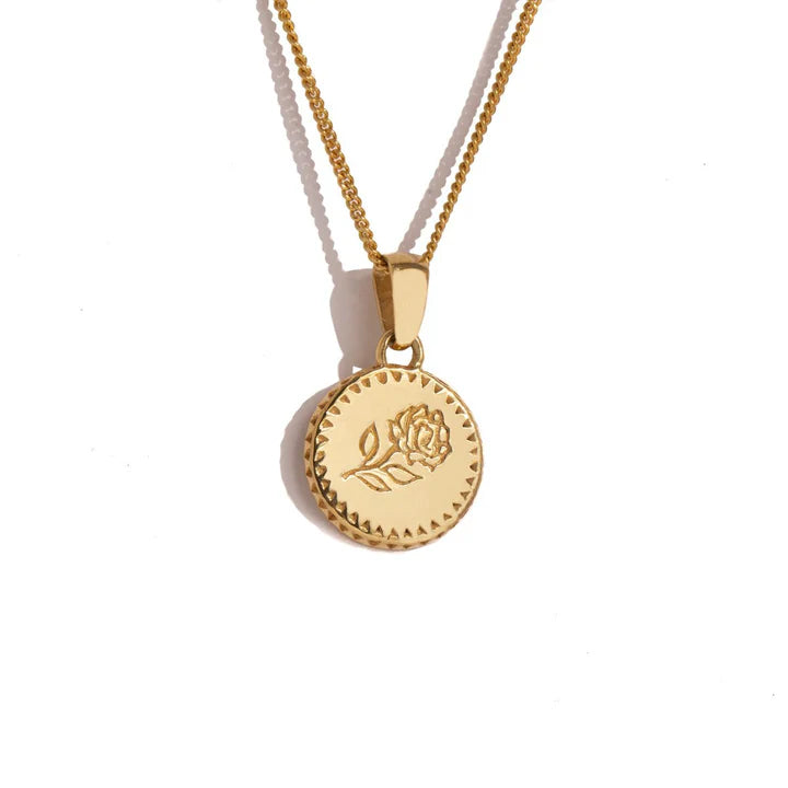 Gold Rose Necklace