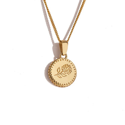Gold Rose Necklace